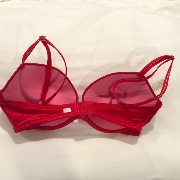 Victoria Secret PINK Bra, Size 34D, Push up, Red - Picture 2 of 3